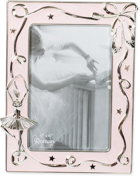 Roman Giftware Inc., Caroline Collection, 7.75" H Pink Ballet Frame 4X6, Religious Inspirational Durable