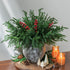 florisso Vases,12 3 Artificial Faux Christmas Norfolk Pine Stems Branches for Bundles Fake Evergreen Real Touch
