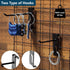 Double Gridwall Hooks- 24 Pcs Display Hooks for Grid Wall Panel- Grid Wall Hooks 4 inch with Extra Hook On the Bottom- Durable Peg Hook Wall Grid Panel Hooks for Hanging Retail Gridwall Accessories by NACETURE