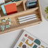 Martha Stewart Weston Stackable Wooden Storage Boxes with Pullout Drawers, 3 Pack, Light Natural