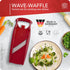 BORNER Wave Waffle PowerLine Vegetable Grater, Quality Made in Germany, Color: Red
