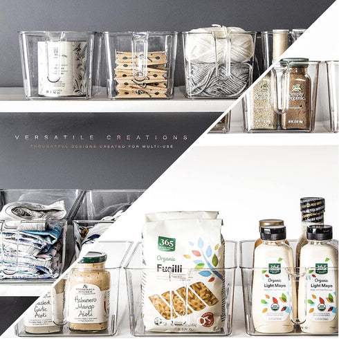 BINO Clear Storage Organizer | THE HOLDER COLLECTION | Smart Storage Bin Cabinet for Pantry Organization and Fridge