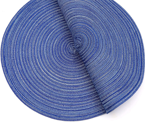 SHACOS Round Braided Placemats, 15 inch Set of 6 Washable Kitchen Table Placemats for Home Wedding Party