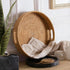 14 Counter JUNGLE CULTURE Handcrafted Round Wicker Tray Large Decorative Rattan Serving Basket for Coffee Table