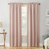 Sun Zero Easton Energy Saving Blackout Curtain Panel, 40" x 63", Blush Pink