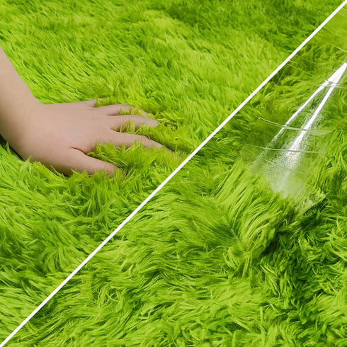 6x9 Green Tie-Dyed Rug for Living Room Fluffy Area Rug Mat Bedside Throw Rug for Bedroom Kids Room Boys Teens Nursery