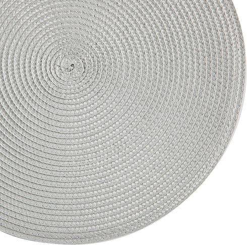 Round Placemats, Classic Woven Heat Resistant Place Mats, Diameter 13.5 inch for Kitchen Table Set of 6