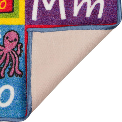 3x5 KC Cubs ABC Alphabet, Seasons, Months & Days Rug Educational Play Mat Carpet for Kids, Toddlers, Nursery