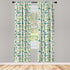 Lunarable Botanical Curtains, Vintage Doodle Pattern of Home Plants, 2 Panel Set for Living Room, 28" x 84", Eggshell