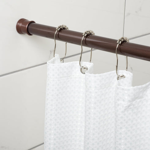 Zenna Home Adjustable Tension Shower Rod, 44" to 72", Bronze