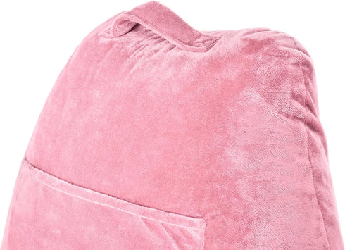 Husband Pillow Pink, Original Reading Pillow in Bed Rest Chair, Shredded Memory Foam Large Lounge Cushion Adult