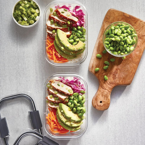Rubbermaid Brilliance BPA Free Airtight Food Storage Containers with Lids, Set of 4 (4.7 Cup) for Meal Prep