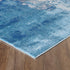LUXE WEAVERS Abstract Distressed Area Rug, Blue, 2x3