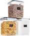 Medium Food Storage Containers with Lids, Airtight 2.5L / 84.5Oz, 3PCS BPA Free Plastic Canisters for Kitchen Pantry