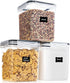 Medium Food Storage Containers with Lids, Airtight 2.5L / 84.5Oz, 3PCS BPA Free Plastic Canisters for Kitchen Pantry