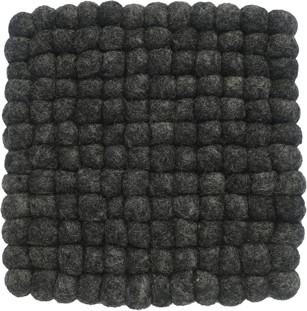 20 CM Woollen Pot Trivet with Heat Resistance, Handmade Non-Slip Pan Holder from Nepal, Absorbent Felt Ball Pad for