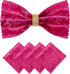 HommxJF 4 Placemats,13 19 inch Pieces Wave Scroll Damask Jacquard Hot Pink x Protect Surface Heat and Stain Resistant