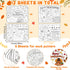 12Pcs R HORSE Thanksgiving Coloring Placemats - Disposable Paper Game Coloring Table Mats, Fall Turkey Place Mats