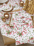 SARO LIFESTYLE Holiday Collection Table Runner, Holly and Ribbon Design, 16" x 72", Multi (3175.M1672B)