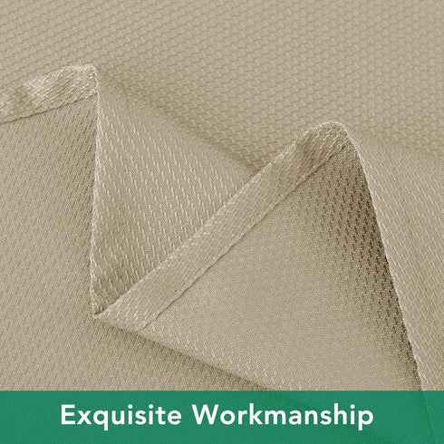 Biscaynebay Textured Fabric Square Tablecloths - 54x54 Inches, Natural Water Resistant for Dining and Parties