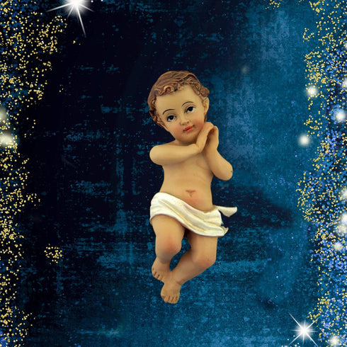 Religious Gifts 2 7 Inch Infant Jesus Christ in Crib Piece Resin Christmas Nativity Statue