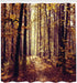 Ambesonne Forest Shower Curtain, Misty Woods Tree Nature Landscape Image, 69" W x 70" L, Pale Yellow