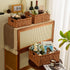 Set of 3 Wicker Storage Baskets with Built-in Handles - Multipurpose Nesting Baskets for Kitchen, Bathroom, Closet
