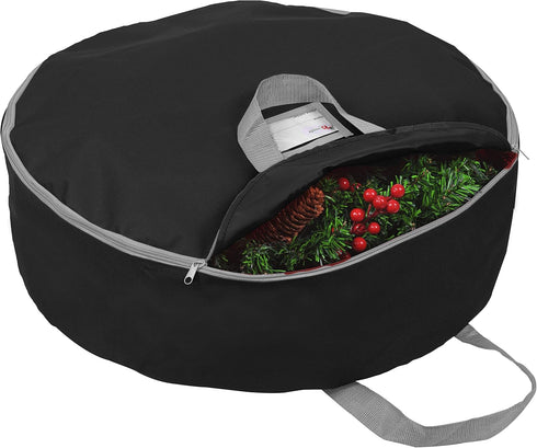 Primode Christmas Wreath Storage Bag 48" - Durable 600D Oxford Polyester Material for Holiday Wreaths