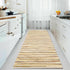 THE BEER VALLEY Cotton Rag Runner Rug, 2'x6' Beige Farmhouse Neutral Long Hallway Rugs for Kitchen Living Room