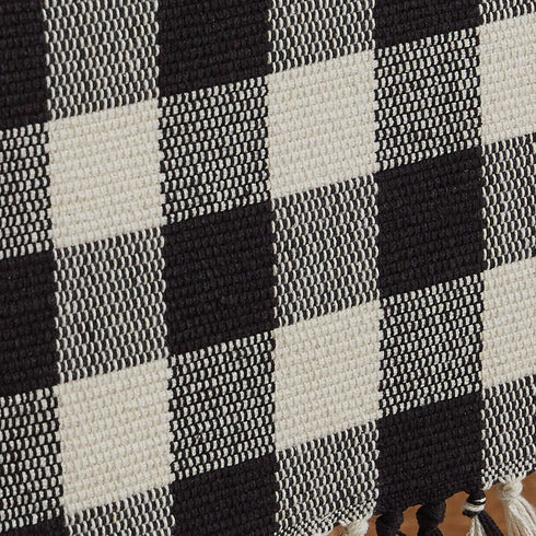 Park Designs Buffalo Check Table Runner, 54''L, Black & Cream
