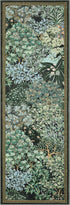 2.5x8, GarveeHome Forest Runner Rug Blue Green Washable Runner Rug for Kitchen, Botanical Low Pile Non Slip Stain