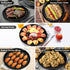 P&P CHEF 13½ Inch Pizza Pan Set, 3 Pack Nonstick Round Pizza Trays for Oven Baking, Stainless Steel Core, Black