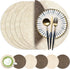 13-Inch Faux Leather Round Placemats Set of 6, Waterproof Anti-Slip Dual Sided
