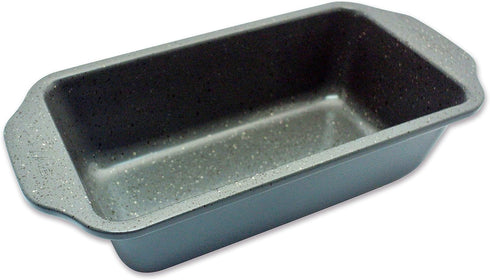 casaWare Loaf Pan 9 x 5-Inch Ceramic Coated Non-Stick (Silver Granite)