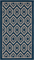 SAFAVIEH Courtyard Collection 2' x 3'7" Navy/Beige CY6902 Indoor/Outdoor Waterproof Accent Rug for Patio, Backyard
