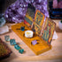 Curawood Tarot Card Holder Stand, 3-Card Stand with Etched Moon - Witchy Gifts for Women, Tarot Accessories