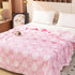 MEJU 100% 3 80 90 Leaf Pink Kids Young Girls Muslin Lightweight Blanket for Bed Sofa Couch Combed Cotton Layer Soft