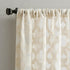 No. 918 Yvette Trellis Jacquard Sheer Curtain Panel, 52" x 84", Cream Off-White Rod Pocket