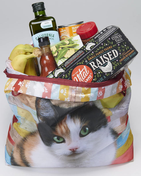 O-WITZ Reusable Grocery Bags, Vibrant Tote Bag for Groceries, Gym, Beach Gear, Toys & More, Washable Design with Large