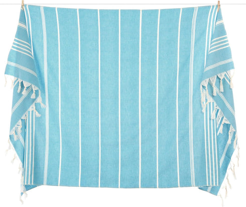 Cacala Turkish Hand Loomed Towels, 100% Cotton Sultan Series, 37" x 70" for Shower, Spa, Pool, Gym, Yoga