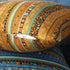 TAOSON Red Stripe Bohemian Style Pillowcase, Antique Cotton Blend Linen, 18x18 Inch, Hidden Zipper Closure