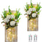 OCTMUSTARD Rustic Wall Decor Mason Jar Sconces Decor with Remote Control Led Lights