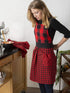 DII Kitchen Collection Gingham Check Apron, Red/Black