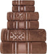 6 Set, 2 2 2 Superior Cotton Piece Assorted Floral Towel Includes Bath, Hand, Washcloth/Face Towels, Quick Dry, Home