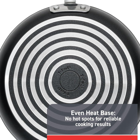 T-fal C4610263 Titanium Advanced Nonstick Fry Pan, 8-Inch, Black, Dishwasher Safe with Heat Indicator