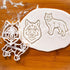 Set of 2 Wolf Cookie Cutters, Designs: Face and Body, 2 Pieces - Bakerlogy