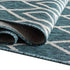Jill Zarin Outdoor Collection Area Rug, Turks and Caicos (2' 2" x 3' Rectangle Teal/Ivory)