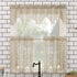 No. 918 Alison-Tr Floral Lace Sheer Rod Pocket Kitchen Curtain Valance, 58" x 14", Stone