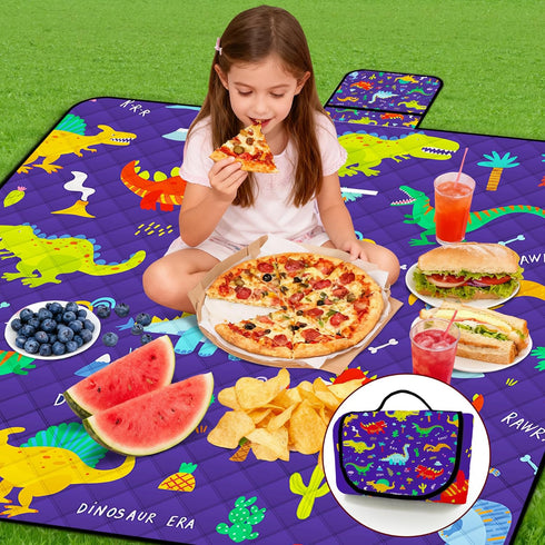 Waterproof,80"x 80"Foldable 6-8 Extra Large Picnic Blanket Machine Washable Beach Blankets,Outdoor Blanket