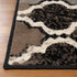 Superior Indoor Small Area Rug 3' x 5', Chocolate, Jute Backed, Modern Geometric Trellis Floor Decor
